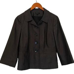 Semantiks Denim Look Dark Rinse 3/4 Sleeve Blazer / Jacket Cropped / Size 10